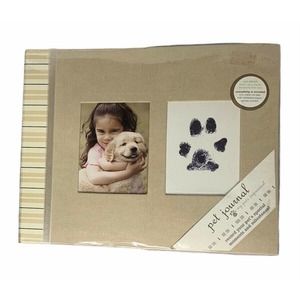 NEW Pet Journal Puppy Baby Book with Pet Paw Print Stamp Kit Dog Scrapbook Album
